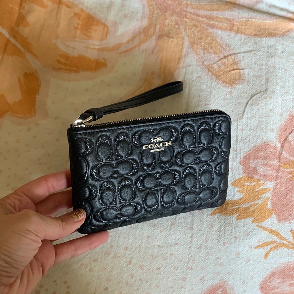 Brand New Black Coach Wristlet